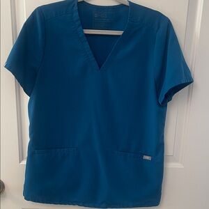 FIGS Women's Teal V-Neck Scrub Top